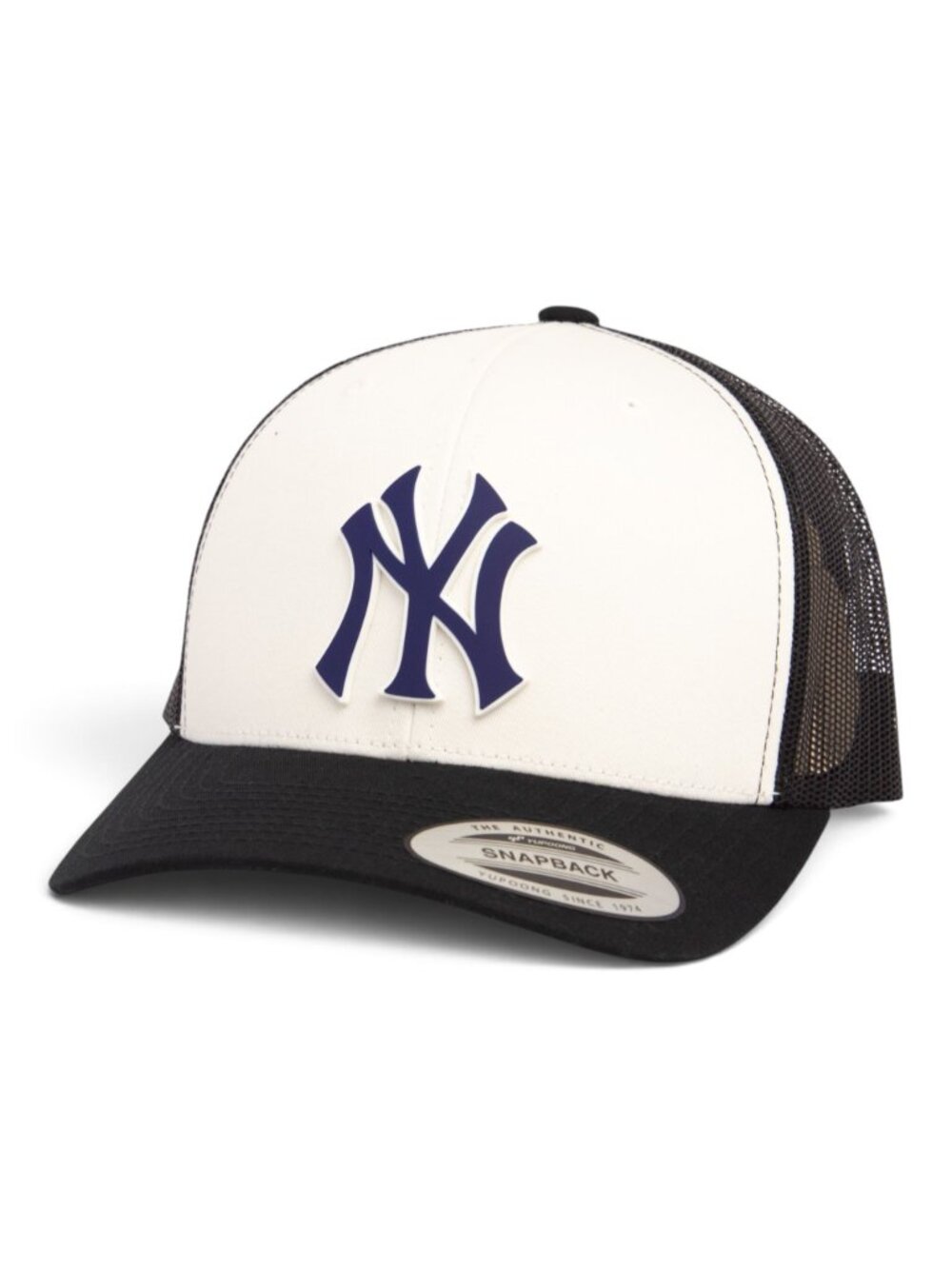 New York Yankees NY Navy 3D YP Snapback Trucker Hat- White/ Black